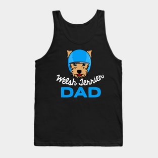 Welsh Terrier Dad Dog Owner Retro Dog Father Tank Top